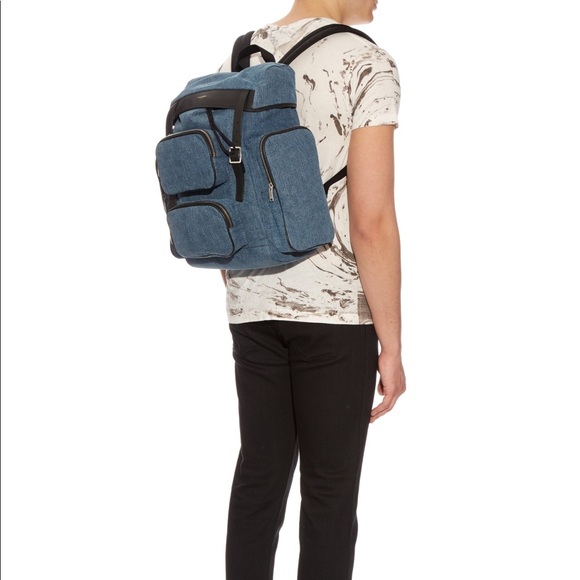 SAINT LAURENT DENIM BACKPACK - BRAND NEW WITH TAGS - Picture 7 of 7